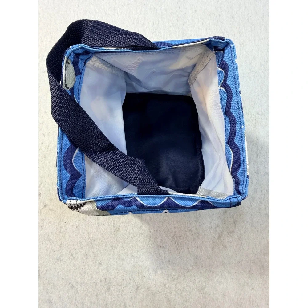 Thirty-One Littles Carry-All Caddy Blue Shark Wave Print Mini Tote Organizer
